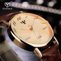 YAZOLE 328 Brand Business Unique Leisure Leather Watches Fashion Luminous Quartz Watch Relogio Masculino 2019